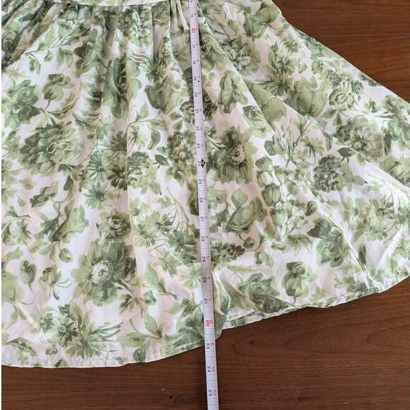Abercrombie & Fitch Emerson Green Poplin Floral Short Sleeve Mini Dress, size M - Picture 5 of 8